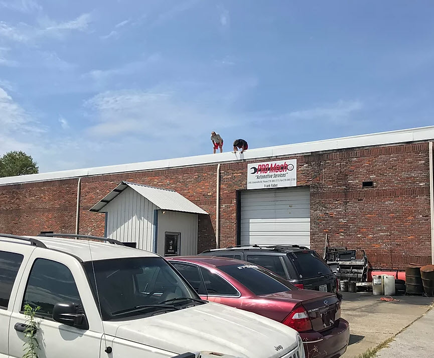 Commercial Seamless Gutter Installation Kirkman Commercial Roofing Hopkinsville Ky